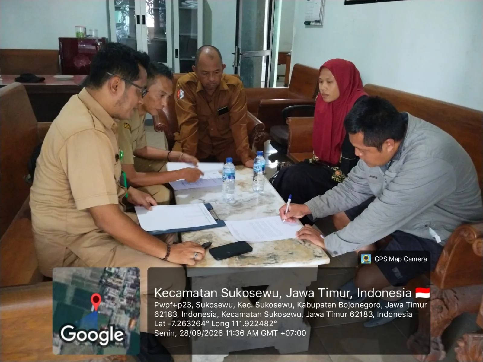 Pantau Realisasi Penerimaan PBB-P2, Kecamatan Sukosewu Lakukan Monev