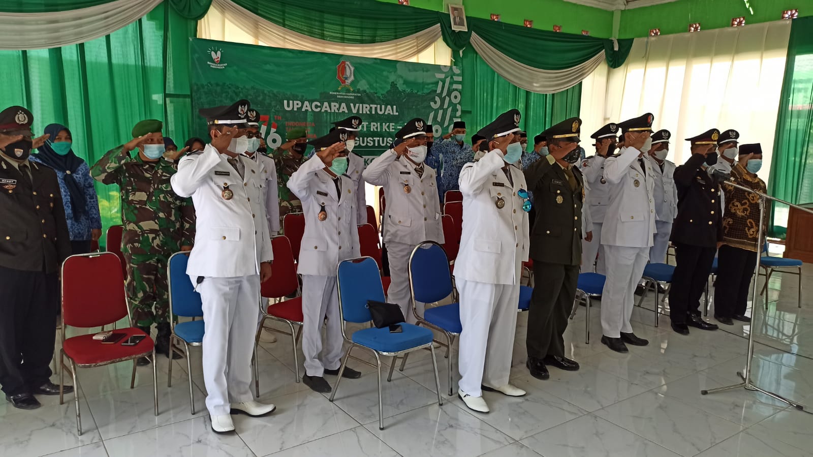 UPACARA VIRTUAL HUT RI KE 76 KECAMATAN SUKOSEWU
