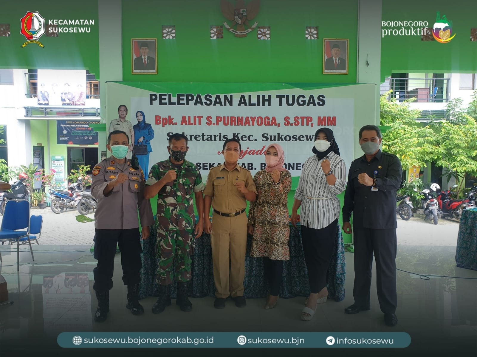 Pelepasan Alih Tugas Sekcam Sukosewu Menjadi Camat Sekar