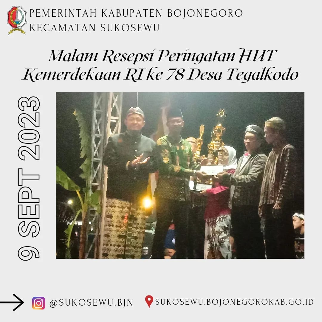 Malam Resepsi Peringatan HUT Kemerdekaan RI ke 78 Desa Tegalkodo