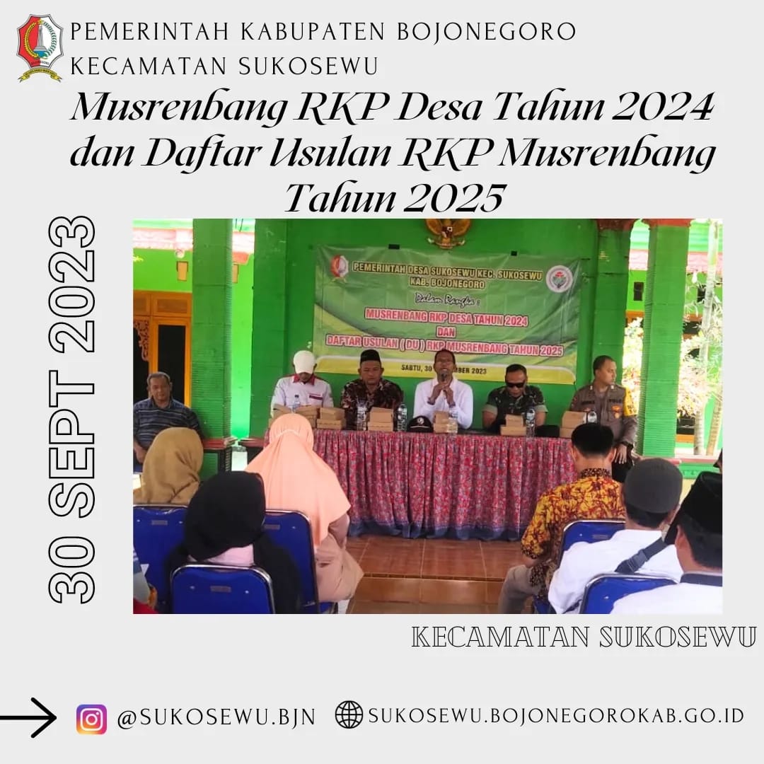 Musrenbang RKP Desa Tahun 2024 dan Daftar Usulan RKP Musrenbang Tahun 2025