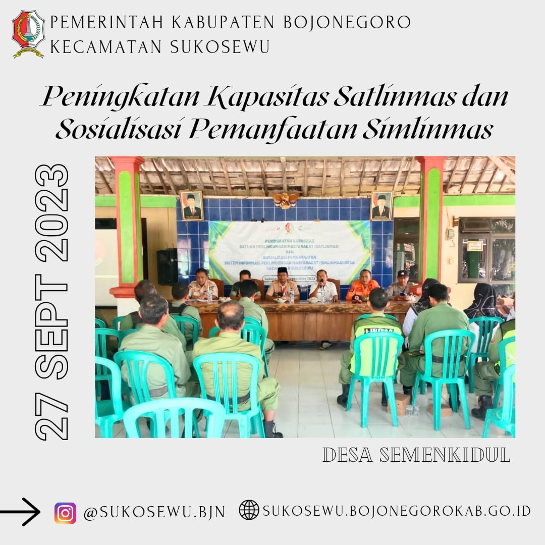 Peningkatan Kapasitas Satlinmas dan Sosialisasi Pemanfaatan Simlinmas