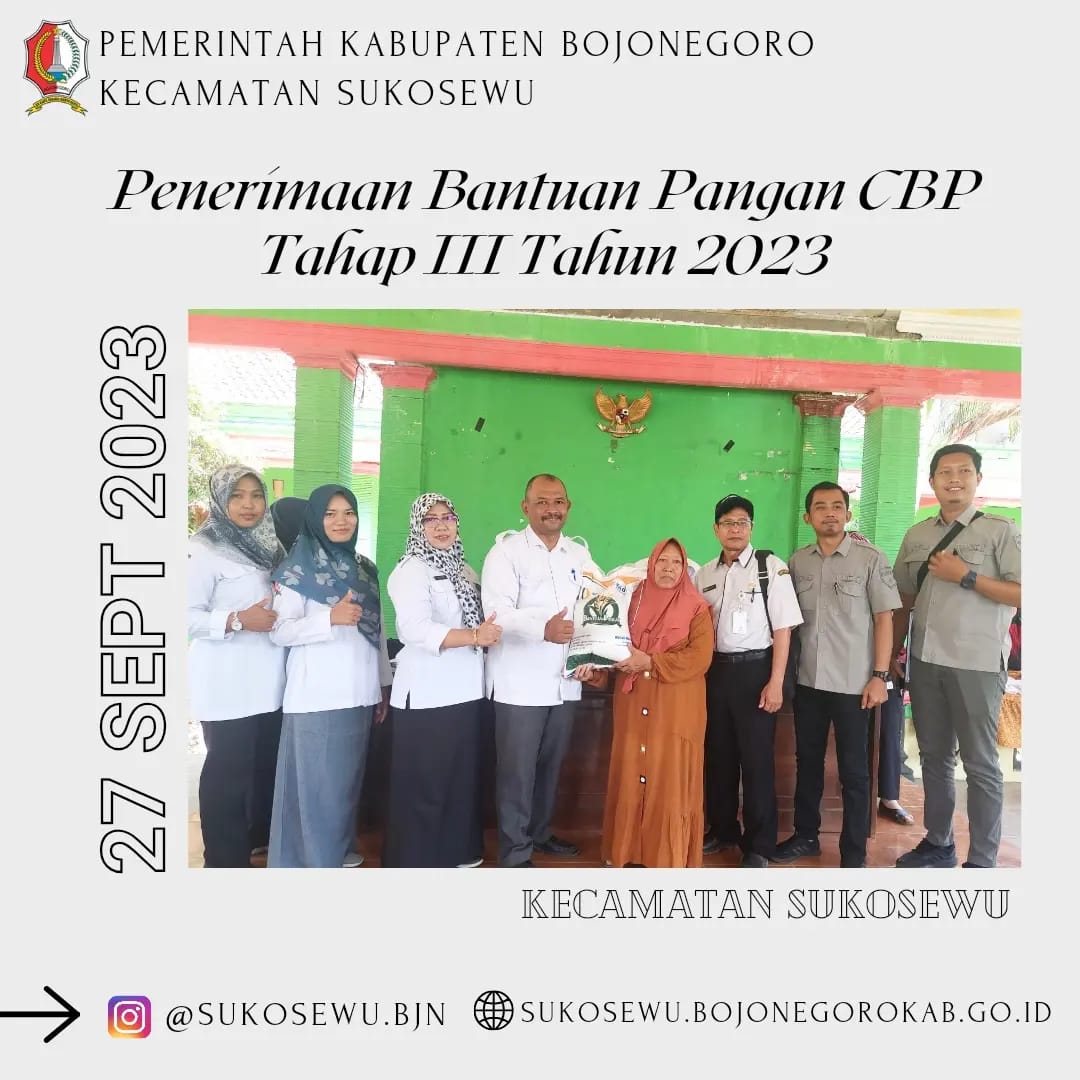 Penerimaan Bantuan Pangan CBP Tahap III Tahun 2023