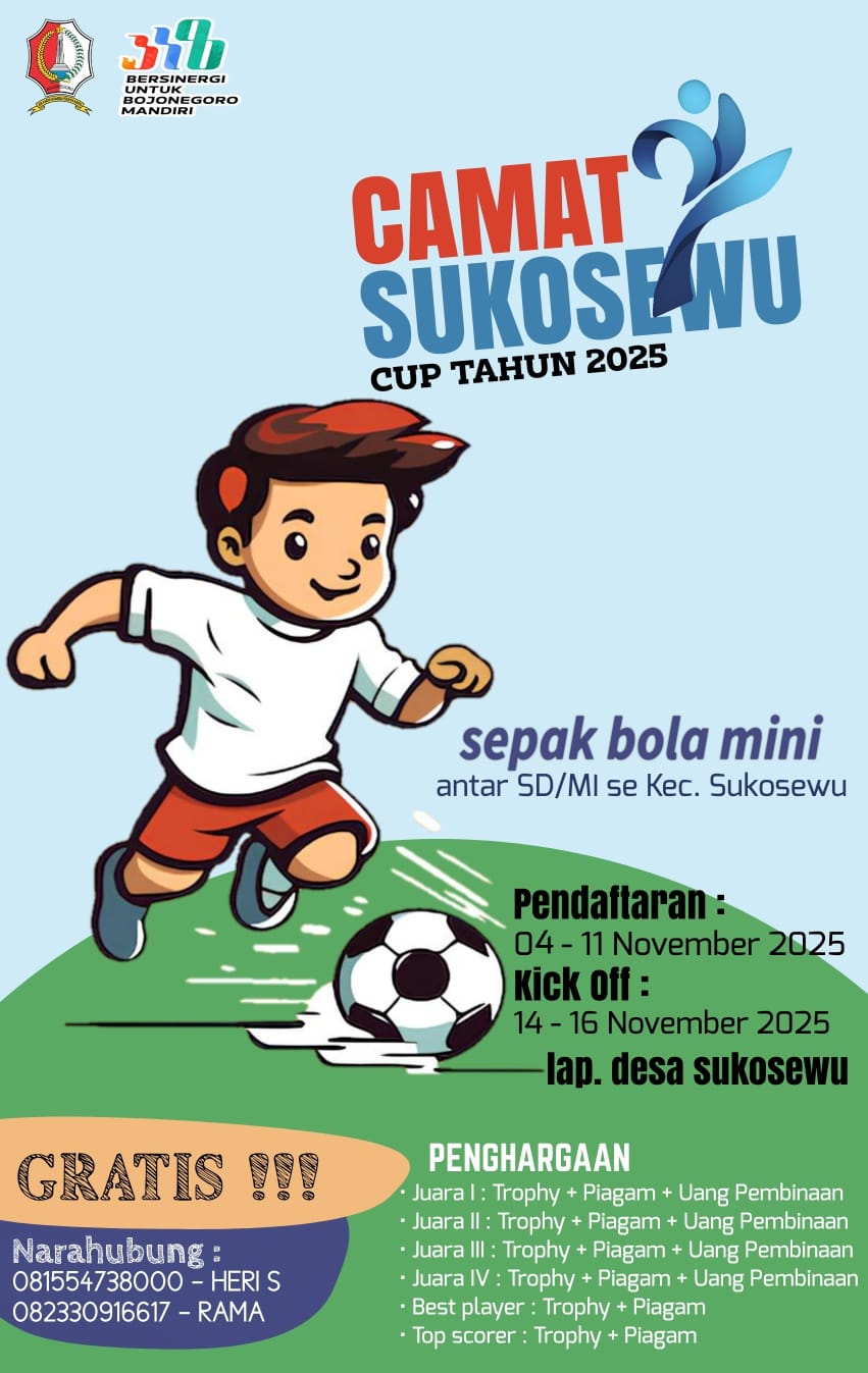 Meriahkan HJB, Kecamatan Sukosewu Gelar Kompetisi Sepak Bola Mini