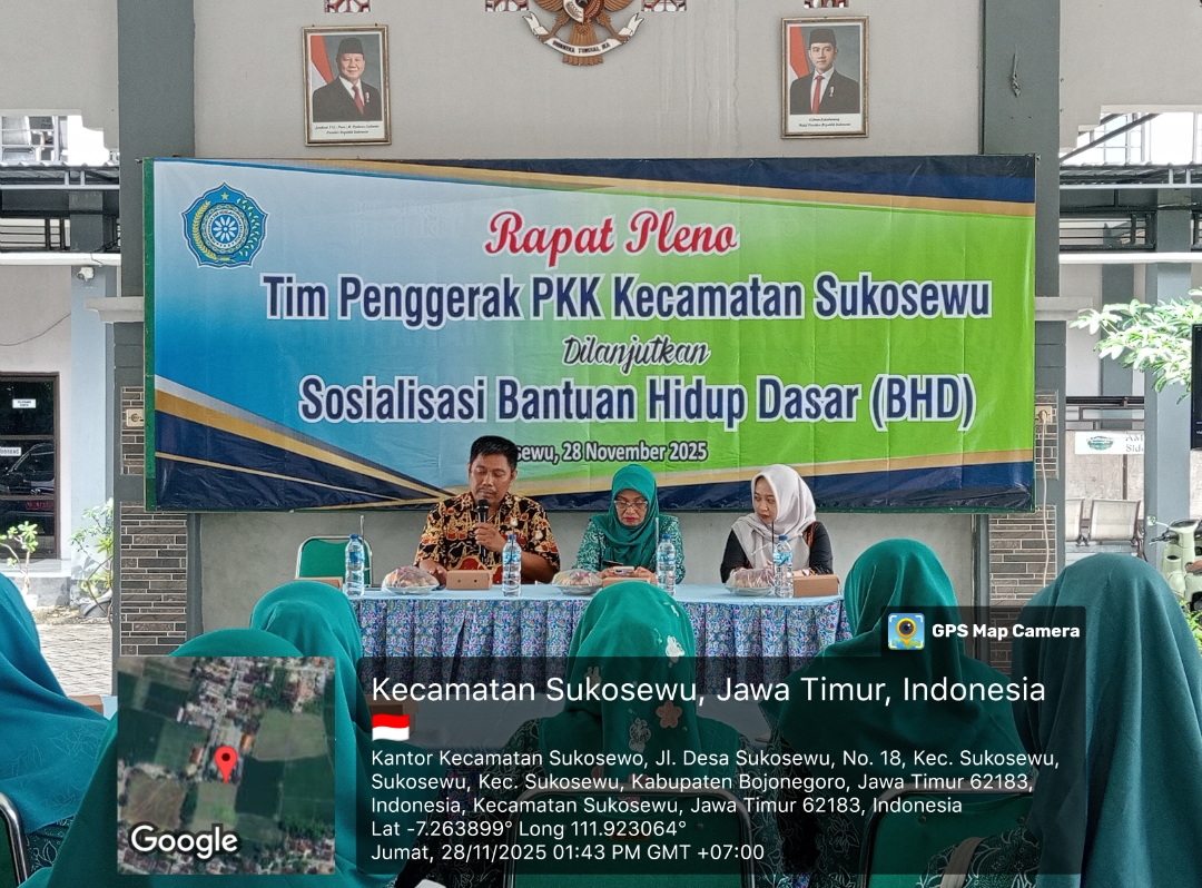 Rapat Pleno TP PKK Kecamatan Sukosewu dilanjutkan Sosialisasi Bantuan Hidup Dasar (BHD)