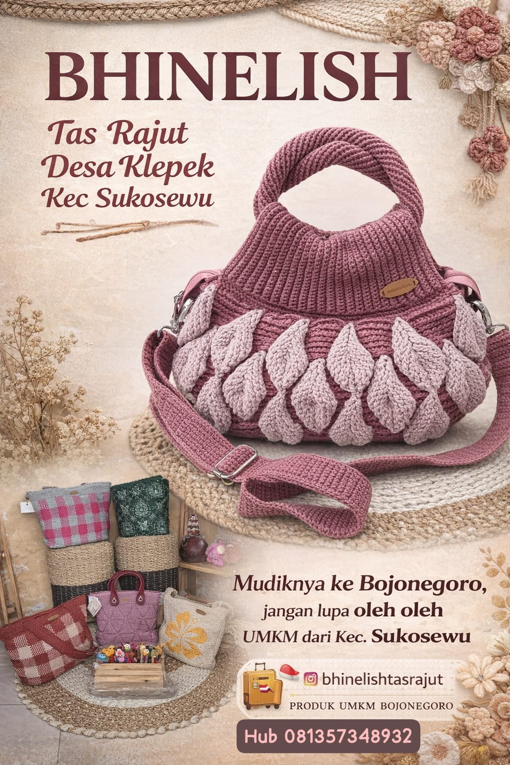 Jangan Lupa Mmapir ke Tas rajut handmade dari Desa Klepek