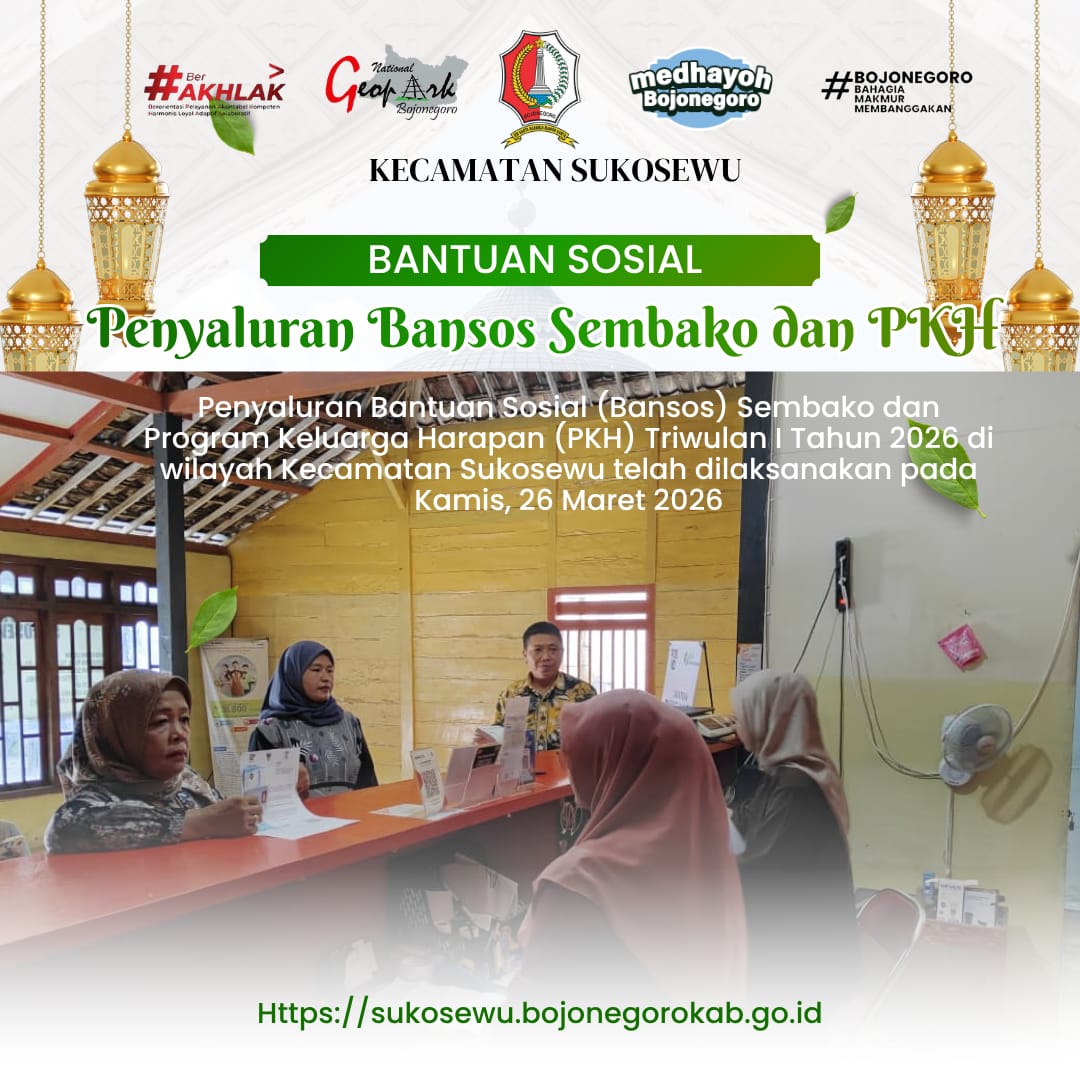 Penyaluran Bansos Sembako dan PKH Triwulan I 2026 di Kecamatan Sukosewu Berjalan Lancar